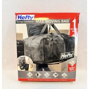Hefty Moving Bag – Extra Large Double Zipper Backpack – Bag, Black